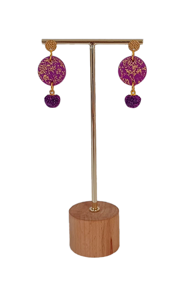 Purple & Gold Planets + Glitter Ball
